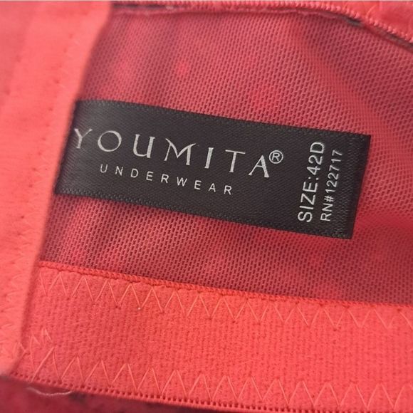 YOUMITA Underwire Micro Floral Hot Pink Bra 42D - Picture 8 of 8